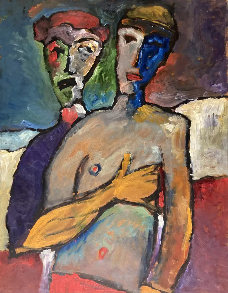 Couple — portrait oil painting by Krzysztof Doniewski