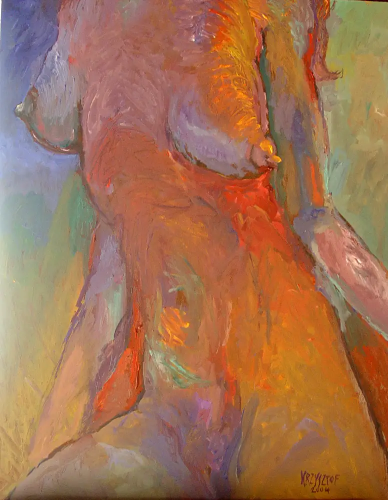 Nude — portrait oil painting by Krzysztof Doniewski